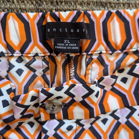 Sanctuary Women's Geometric Print Relaxed Fit Trousers Size XL Pre Owned - Picture 6 of 8